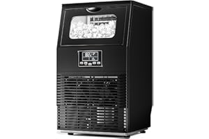 Antarctic Star Commercial Ice Maker Machine 66Lbs/24H, Self-Cleaning, Ice Scoop, Freestanding Ice Cube Machine for Home, Bar, Restaurant, Coffee Shop