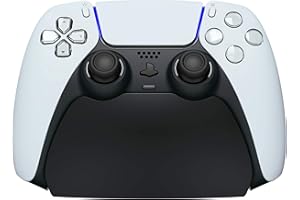 PlayVital Solid Black Controller Display Stand for ps5, Gamepad Accessories Desk Holder for ps5 Controller with Rubber Pads
