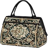 Overnight Weekender Bag for Women Men Vintage Carpet Texture Waterproof Carry On Travel Duffel Bags with Zipper Lightweight Sports Gym Bag Luggage Workout Handle Bags for Traveling Yoga Camping