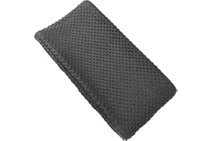 AULLAR Solid Changing Table Pad Cover Cradle Sheet, Fits 32"/34''x16" Contoured Diaper Changing Pad, Ultra Soft Cozy Dots Plush Changing Table Covers, Breathable Wipeable Removable (Black)