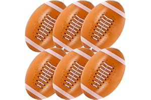 YOTHORN 6 Pcs Giant Inflatable Footballs,16 Inch Blow Up Footballs Toys,Summer Pool Beach Balls,Sports Game Accessaries for Super Bowl Football Party Supplies,Indoor and Outdoor Use