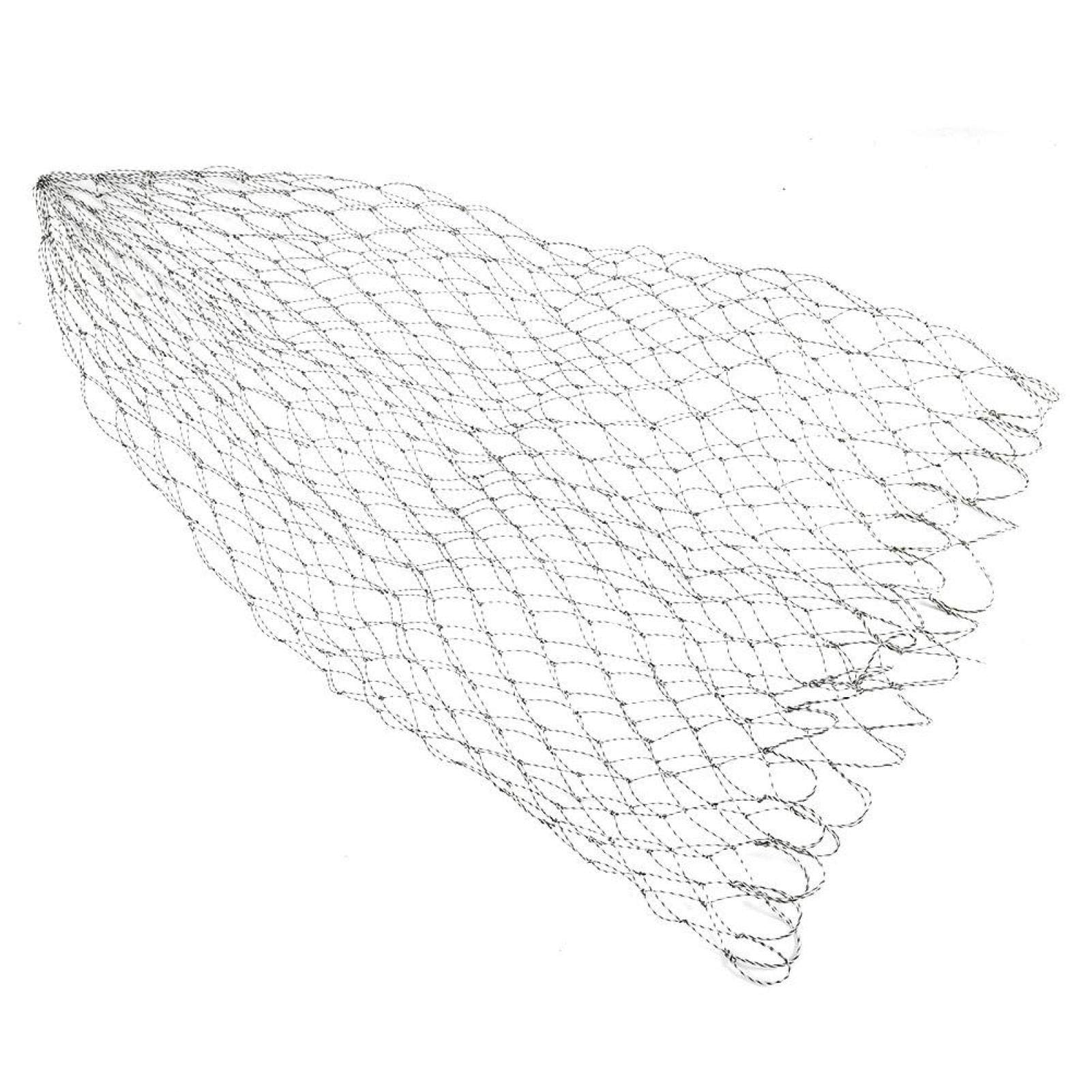 VBESTLIFE 50cm Carp Fly Fishing Landing Net, Fishing Net with Mesh Replacement, Grey|White|Beige, Polyethylene (PE) Material, Modern Style
