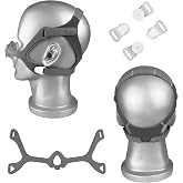 Wisp CPAP Mask Headgear with Frame, Clips, Standard, Gray | Includes two adjustable straps, a reversible fabric frame and two pairs of clips; compatible with Respironics Wisp masks.