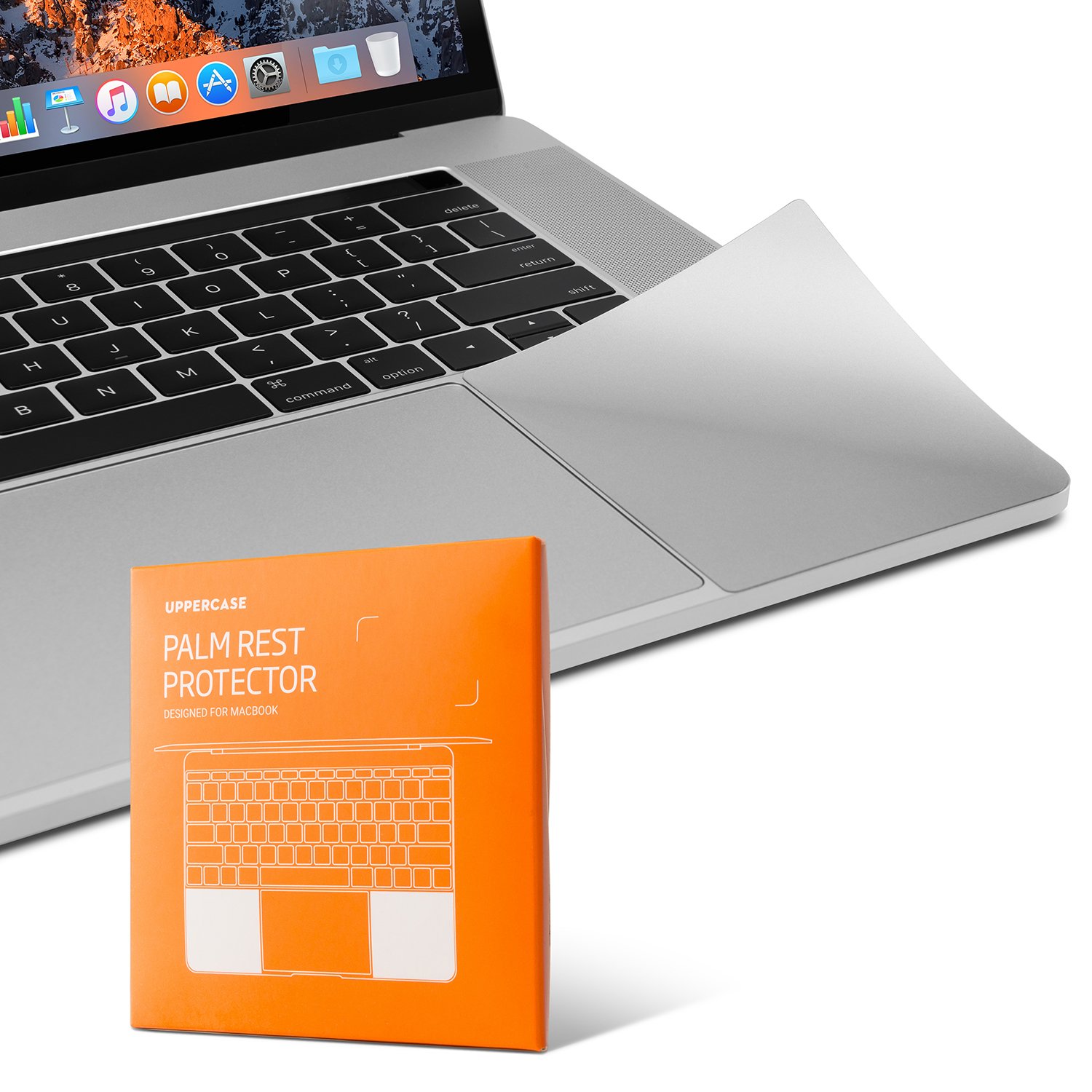 UPPERCASE Premium Palm Rest Protector Skin Cover Set for MacBook Pro 15" 2016+ (MacBook Pro 15", Silver)