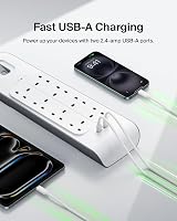 Belkin 8-Outlet Extension Lead with USB 2x 2.4A USB Ports 2m Surge Protected view 5