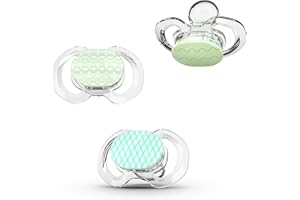 Smilo Baby Pacifier with Orthodontic Design for Healthy Dental Development - Stage 3 for Babies 9+ Months - Pack of 3X 100% Silicone Pacifiers BPA Free - Glow-in-The-Dark