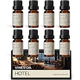 VINEVIDA Luxury Hotel Scent Collection - Set of 8 Premium Fragrance Oils - 5 Star Hotel Essential Oil, Fragrance for Home Diffusers, Soap &amp; Candle Making