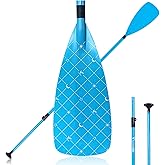 Freein Fibglass Paddle Board Paddle Effortless Adjustment & Transport Sup Paddle Lock Adjustable Floats Fresh/Saltwater Ergonomic T-Gri