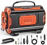 Tire Inflator Portable Air Compressor, 12V DC 110V