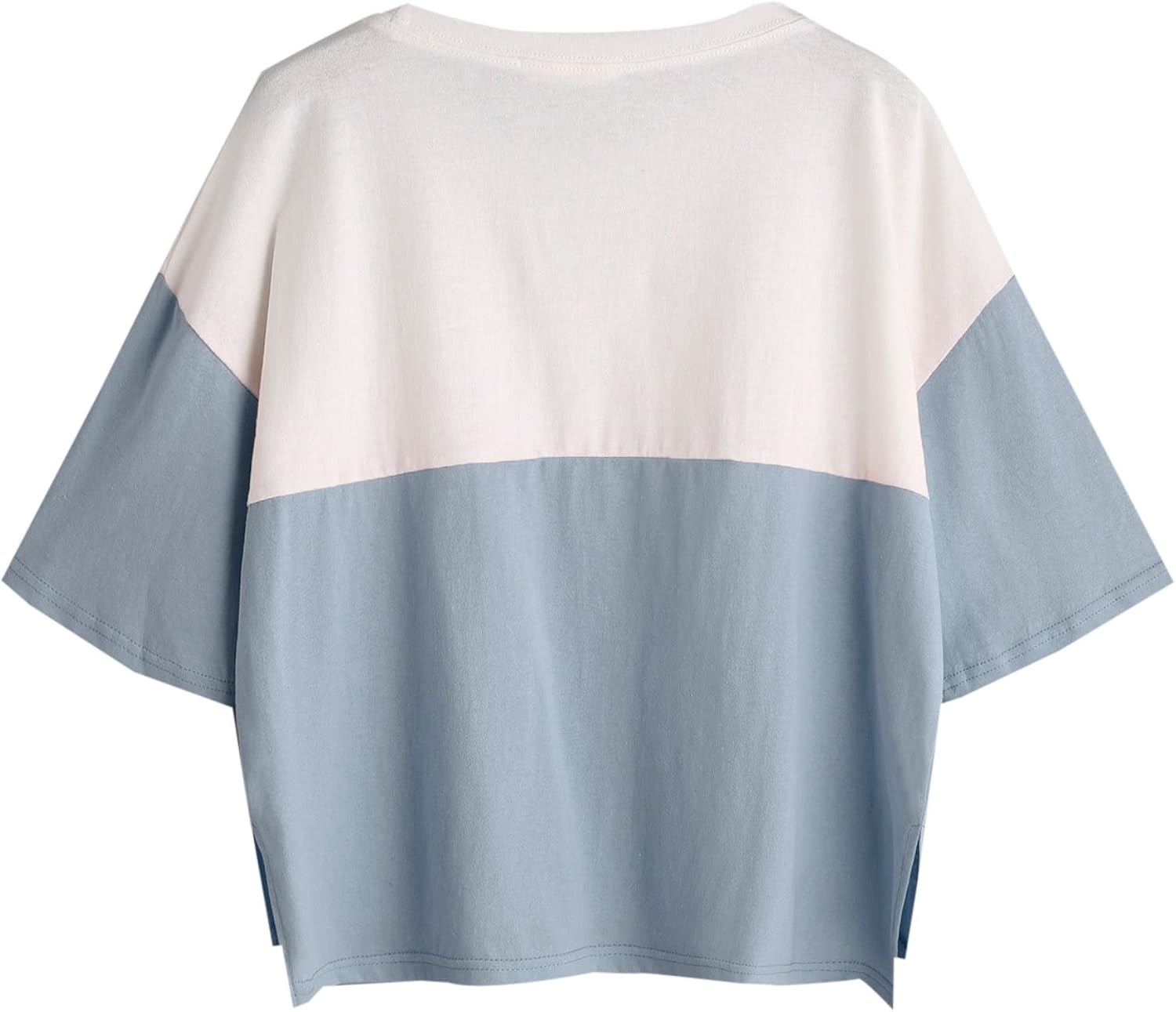 SweatyRocks Women's Color Block Half Sleeve High Low Casual Loose T-Shirt Tops at  Women’s Clothing store