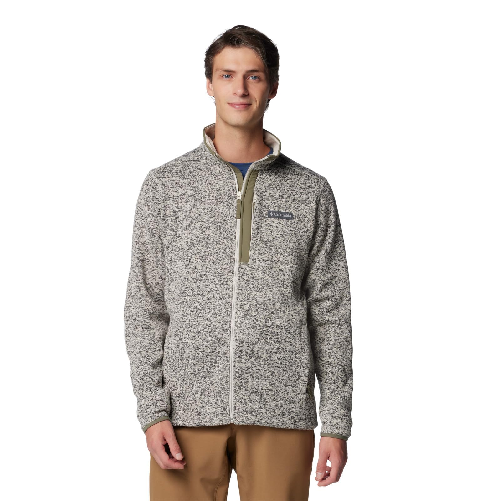 Columbia Men’s Sweater Weather Full Zip, Dark Stone Heather, XX-Large