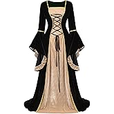 Parlsdy Renaissance Costume Women Velvet Irish Dress Medieval Witch Costumes Victorian Faire Costumes