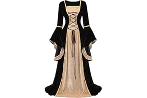 Parlsdy Renaissance Costume Women Velvet Irish Dress Medieval Witch Costumes Victorian Faire Costumes