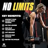 Titan Armour Weight Lifting Straps Extra-Long Gel Grip Black view 5