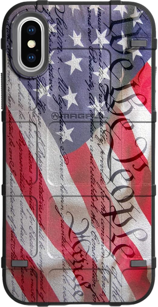 Amazon Com Limited Edition Customized Prints By Ego Tactical Over A Magpul Mag1094 Bump Case For Apple Iphone X Xs 5 8 We The People Constitution Flag