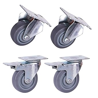 MY1MEY Ruedas Giratorias con Freno,Rueda Giratoria de Goma ...