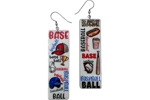 MALL OF STYLE Volleyball Earrings for Women - Baseball Jewelry - Basketball Earrings - Ice Hockey Jewelry - Football Accessories - Softball Earrings for Girls - Soccer, Ice Skating