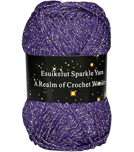 Sequin Yarn Clisil Glitter Lurex Yarn,Shine Sparkle Yarn Crochet Knit Metallic Yarn Brick Red Art Yarn DIY Handbag Purse Toy Yarn 200g Gold Yarn