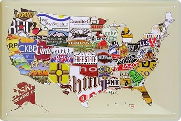 Amazon ノーブランド品 アメリカンブリキ看板 アメリカ クラフト