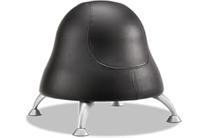 Safco Products 4756BV Runtz Ball Chair, Black Vinyl