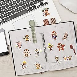LTZSTONE Cartoon Monkey Stickers 60pcs Decals for