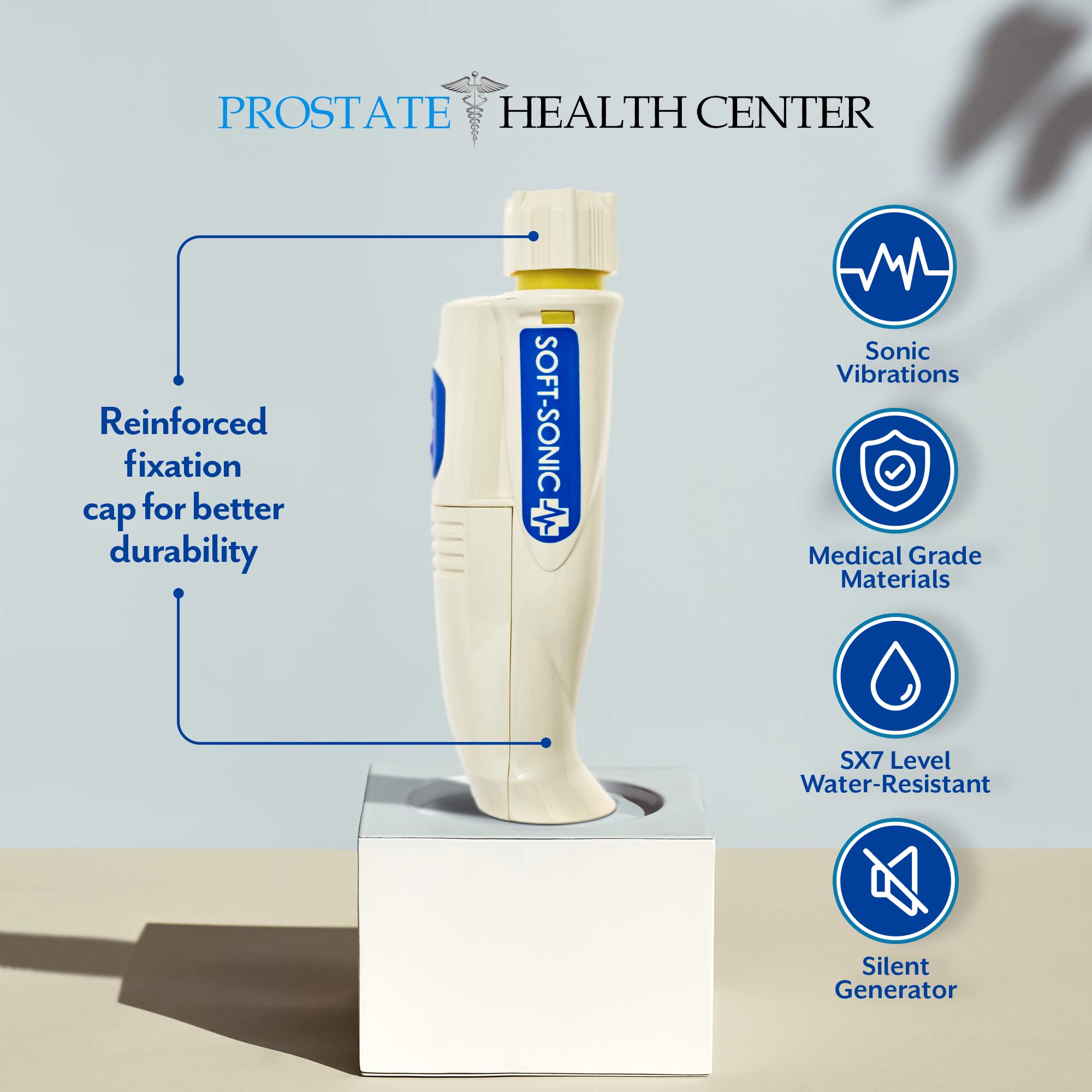 Sonic Prostate Massager by Prostate Health Center | Prostate Wellness Massager | Best Home Use Prostate Massage Device | BONUS: Prostate Massage Manual eBook by Harvard MD - Dr. Bazar