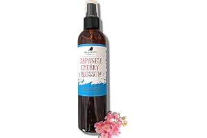 Bluebyrd Soap Co. Japanese Cherry Blossom Fragrance for Hair and Body | Alcohol Free Hair Perfume | Perfumed Hair and Body Mist in Cherry Blossom Scent | Clean Beauty, Vegan, Free of Parabens Sulfates and Silicones | Weightless Perfume for Your Hair | Natural Hair Fragrance Mist 8oz. Spray (Cherry)