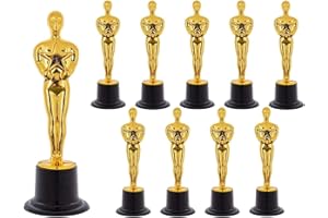 12 Pieces Gold Award Trophies, Plastic Statues for Award Ceremony, Office Incentives, Party Decorations and Adult Recognition