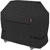 Porch Shield 62W x 24D x 48H inch Premium Gas Grill Cover Up to 60 inch, Waterproof and Fade Resistant 600D BBQ Covers for Weber, Brinkmann, Char-Broil and More, Black