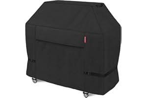 Porch Shield 62W x 24D x 48H inch Premium Gas Grill Cover Up to 60 inch, Waterproof and Fade Resistant 600D BBQ Covers for Weber, Brinkmann, Char-Broil and More, Black