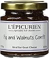 Fig and walnut French Imported confit for cheeses 4.4 oz jar by l'Epicurien France, One