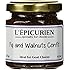 Fig and walnut French Imported confit for cheeses 4.4 oz jar by l'Epicurien France, One