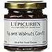 Fig and walnut French Imported confit for cheeses 4.4 oz jar by l'Epicurien France, One