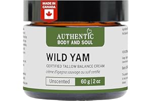 Organic Wild Yam Cream for Women, Natural, Authentic Women's Wild Yam Root Oil Cream Unscented Balancing Yam Cream with Canad