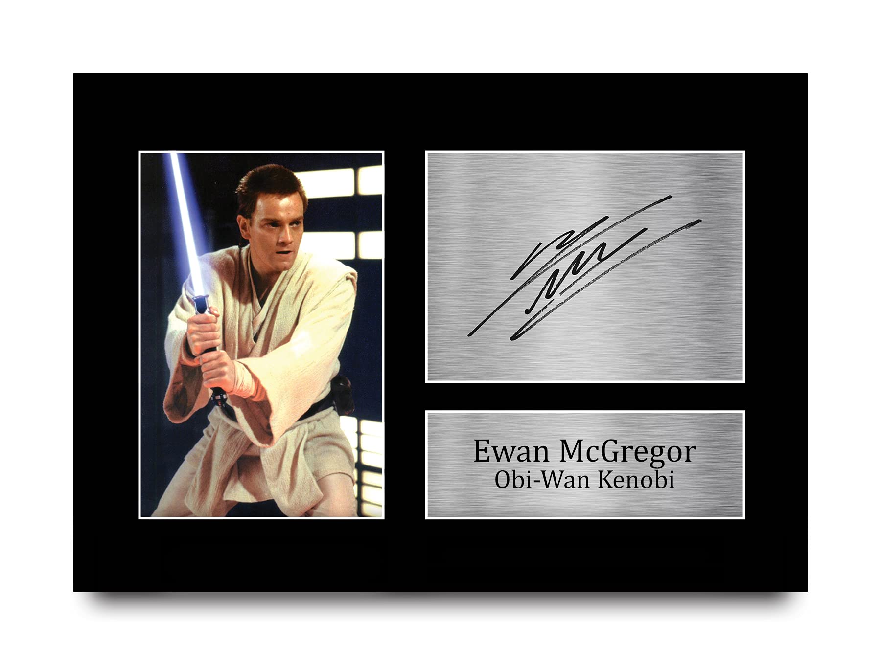 HWC Trading Ewan McGregor Gift Signed A4 Printed Autograph Star Wars Gifts Obi-Wan Kenobi Print Photo Picture Display