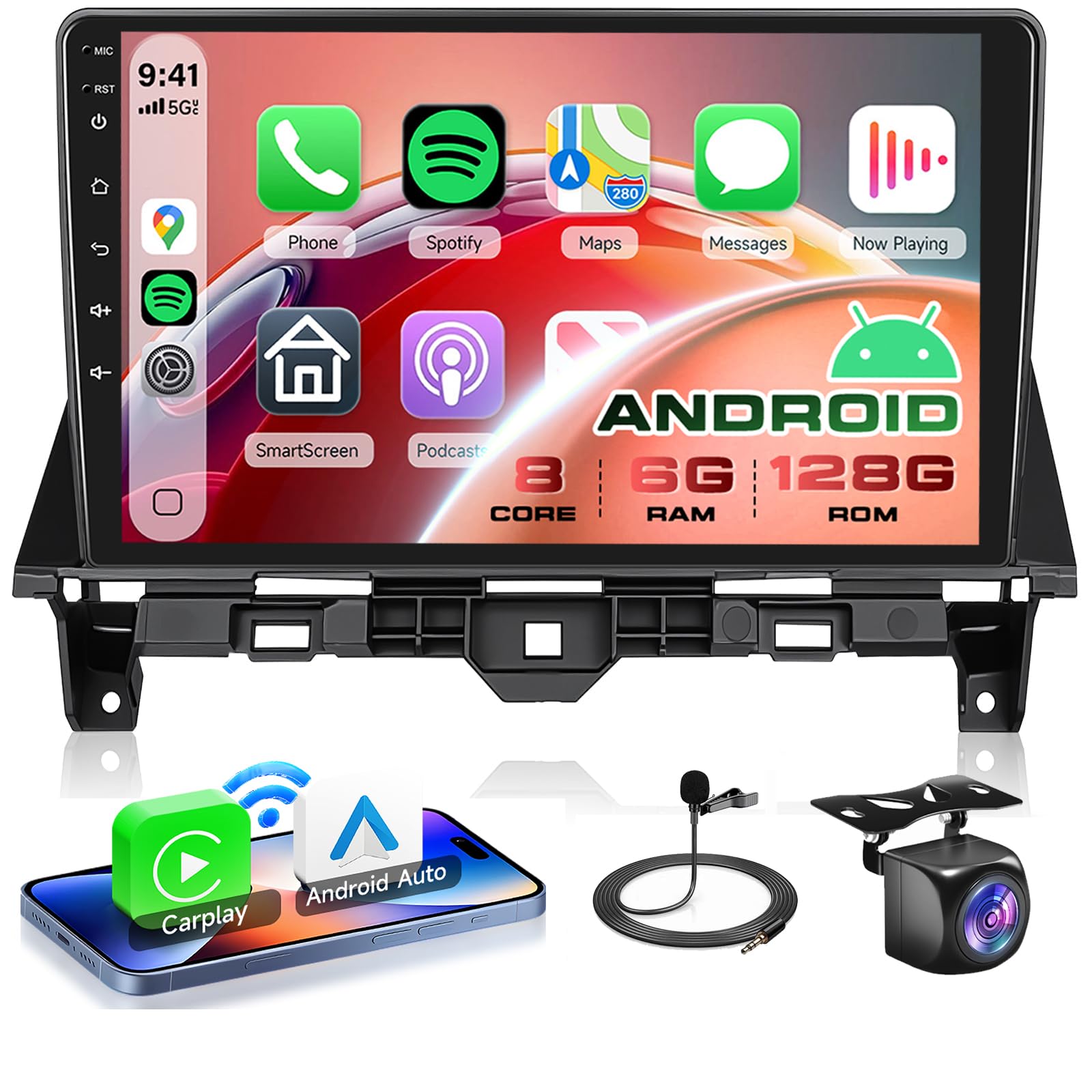 Photo 1 of NON FUNCTIONAL - PARTS ONLY ----------------------------------Rimoody 8Core 6G+128G Android 15 Car Stereo Radio for Honda Accord 8th 2008-2013, Wireless Carplay Android Auto GPS 5GhzWiFi DSP Bluetooth 5.0 10.1inch Touchscreen Backup Camera