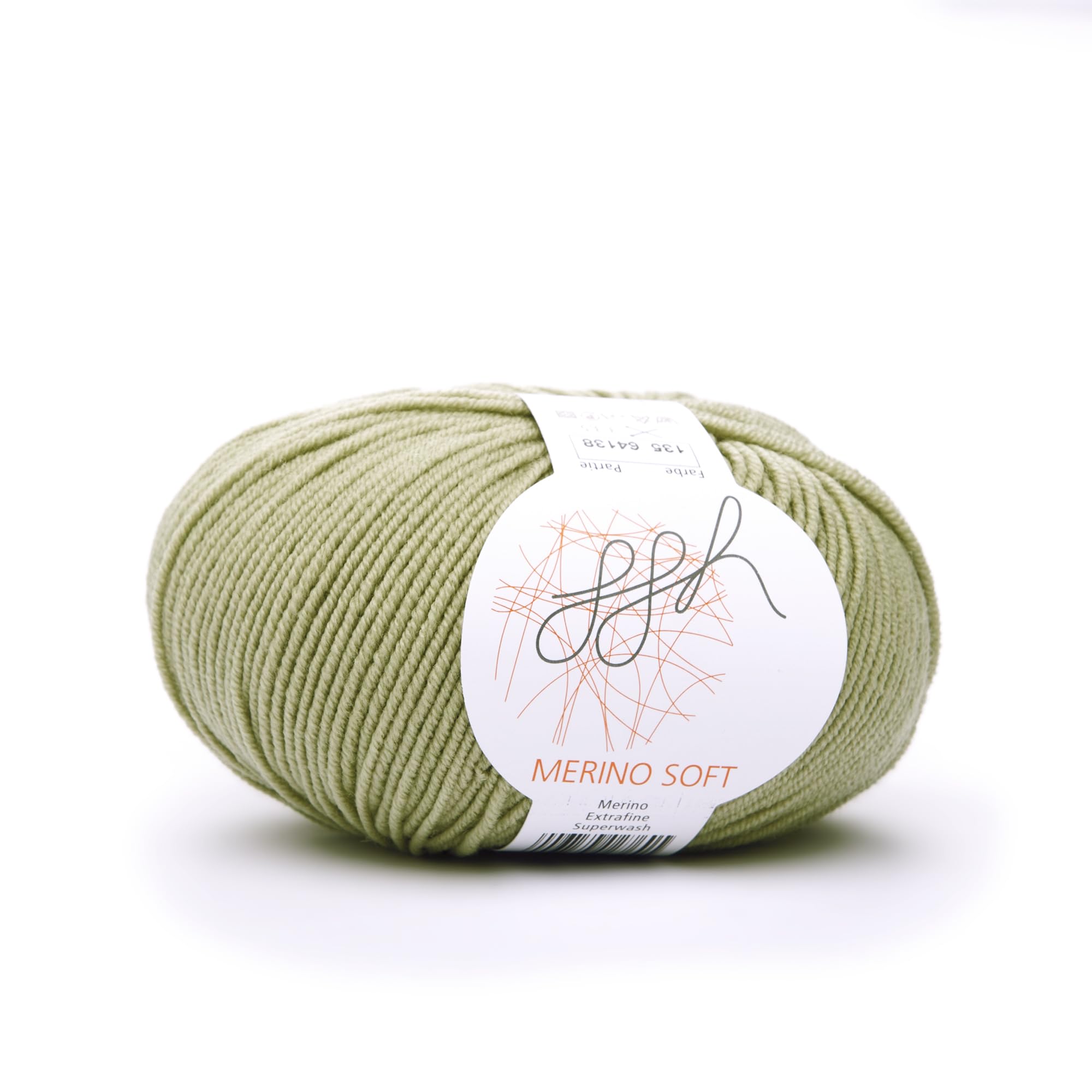 GGH Merino Soft - 100% Merino wool (Superwash) - 50g ball - length 185yds - Colour Light Khaki