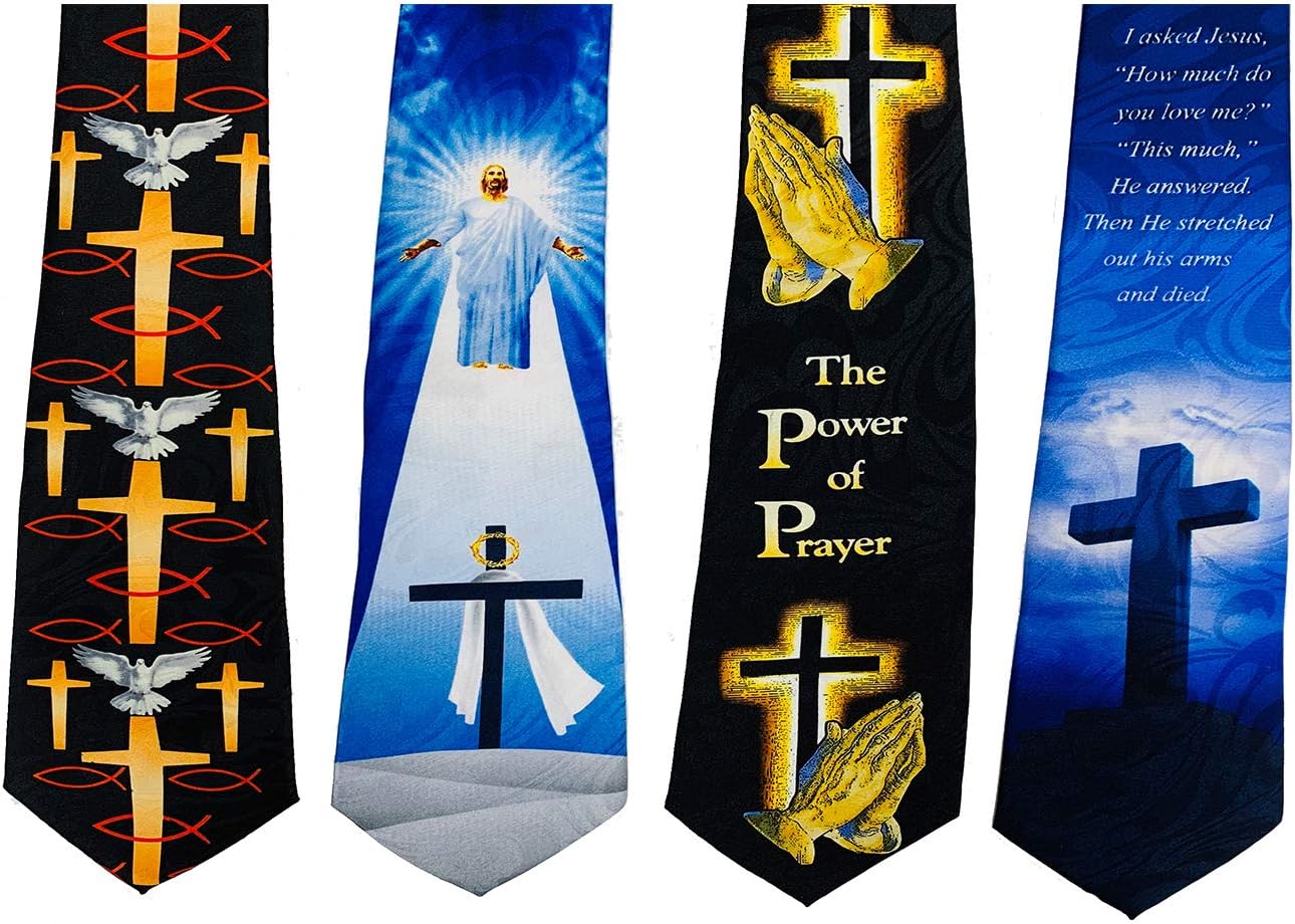 Steven Harris Pack Of 4 Mens Christian Religious Neckties
