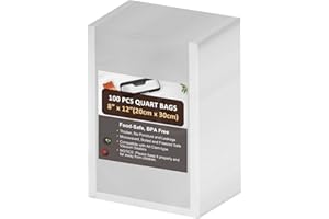 Vacuum Sealer Bags 100 Quart 8" x 12" Food Saver Vacuum Sealer Bags Sous Vide Bags Vacuum Seal BPA Free, Commercial Grade Foo