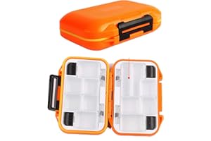 LESOVI Fishing Lure Boxes, Waterproof Portable Tackle Box Organizer with Storing Tackle Set Plastic Storage - Mini Utility Lures Fishing Box, Small Organizer Box Containers for Trout, Jewelry, Bead…