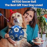 HETOO Interactive Dog Football Toy with Webbing 8 Inch Blue Gray view 8