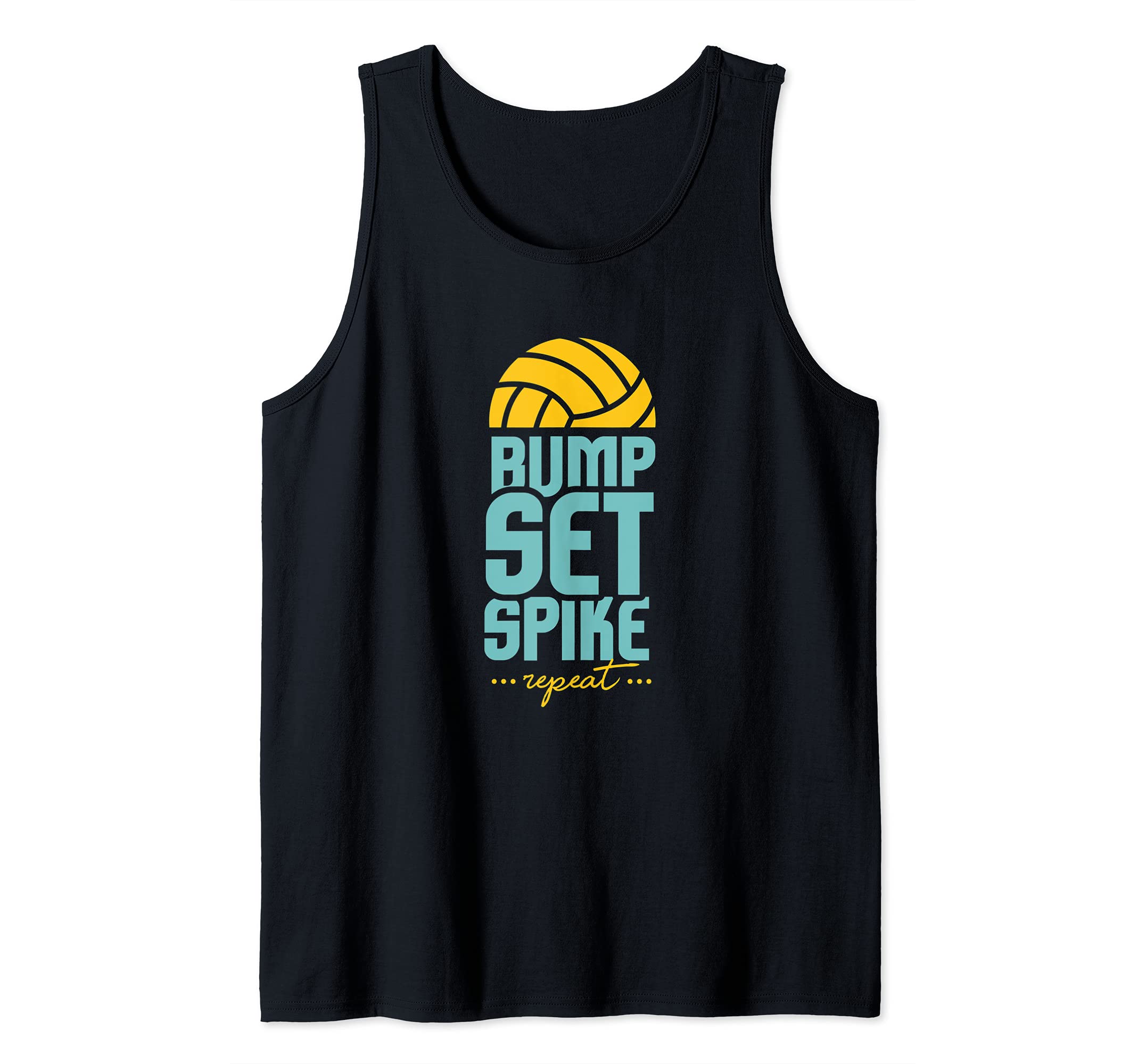 Volleyball Bump Set Spike Repeat I Volleyball Tank Top