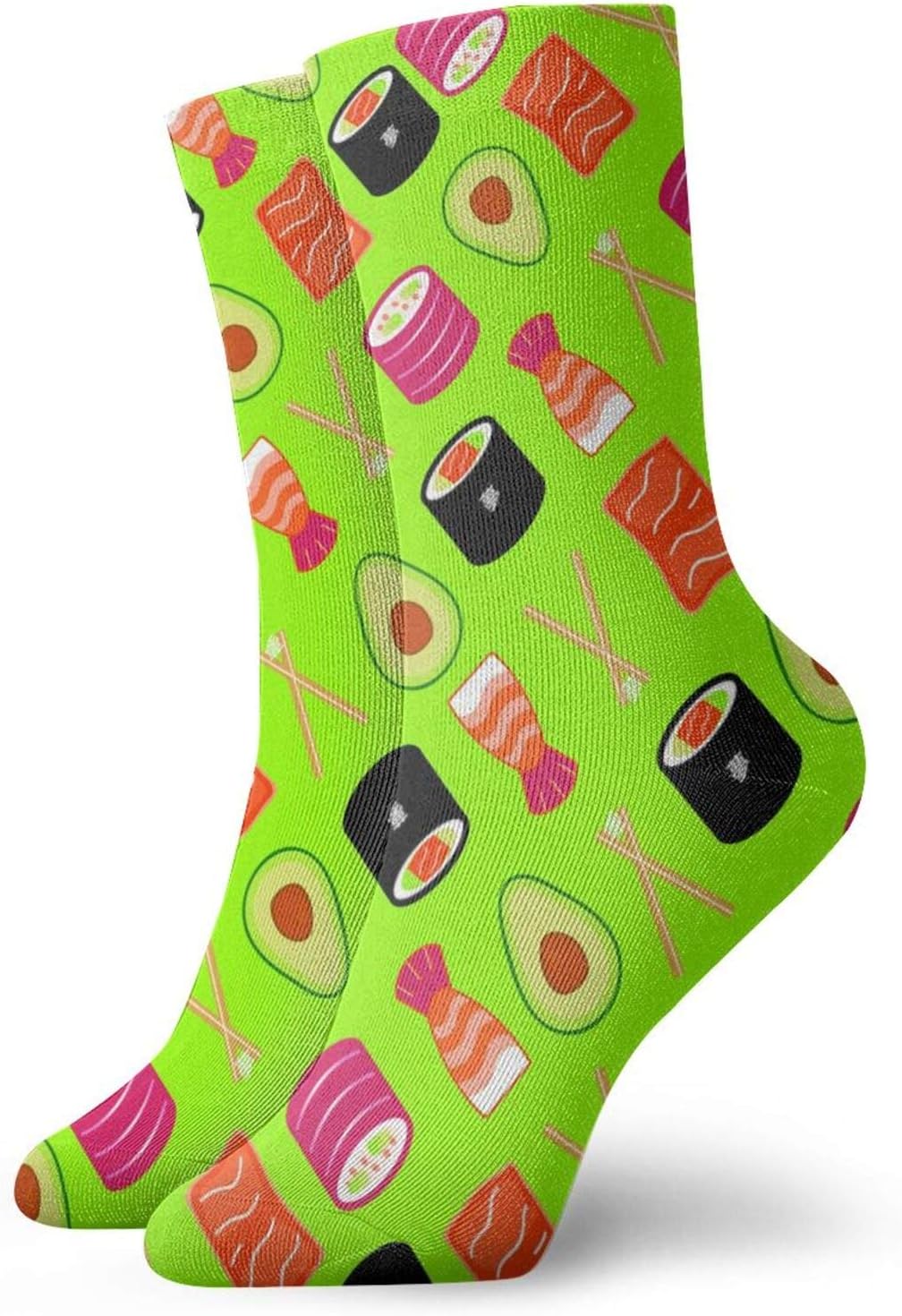 NicHomeX Update Short Socks, Food Sushi Women & Men Breathable Socks Sport Tube Stockings Length 11.8Inch