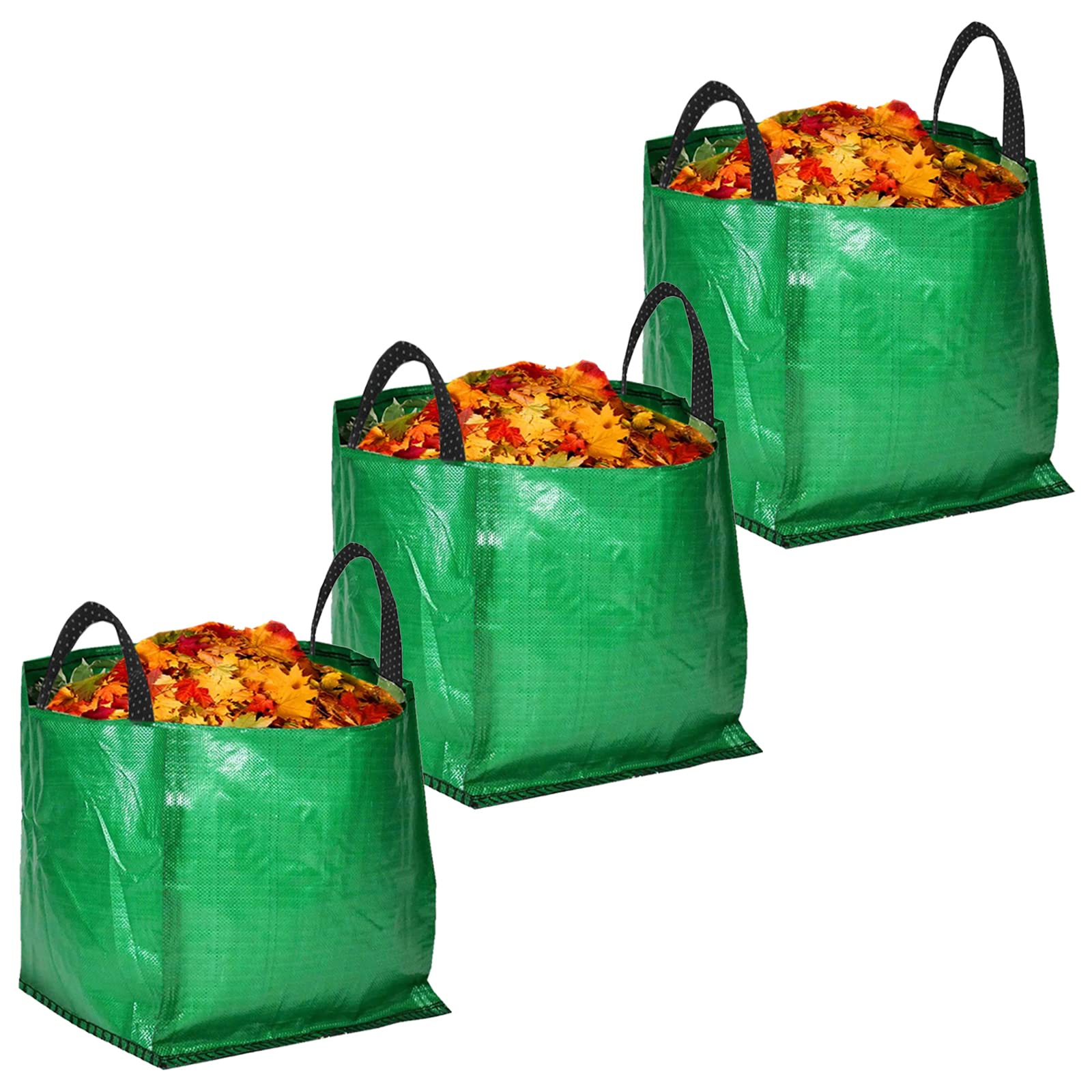 SPARES2GO Large Extra Strong Garden Waste Rubbish Bag Sack (120 Litre, Pack of 3)