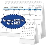 Small Desk Calendar 2023,Desk Calendar 2023-Jan.2023 - Jun.2024,18 Months,Small Calendar 2023 with Thick Paper,desk calendar