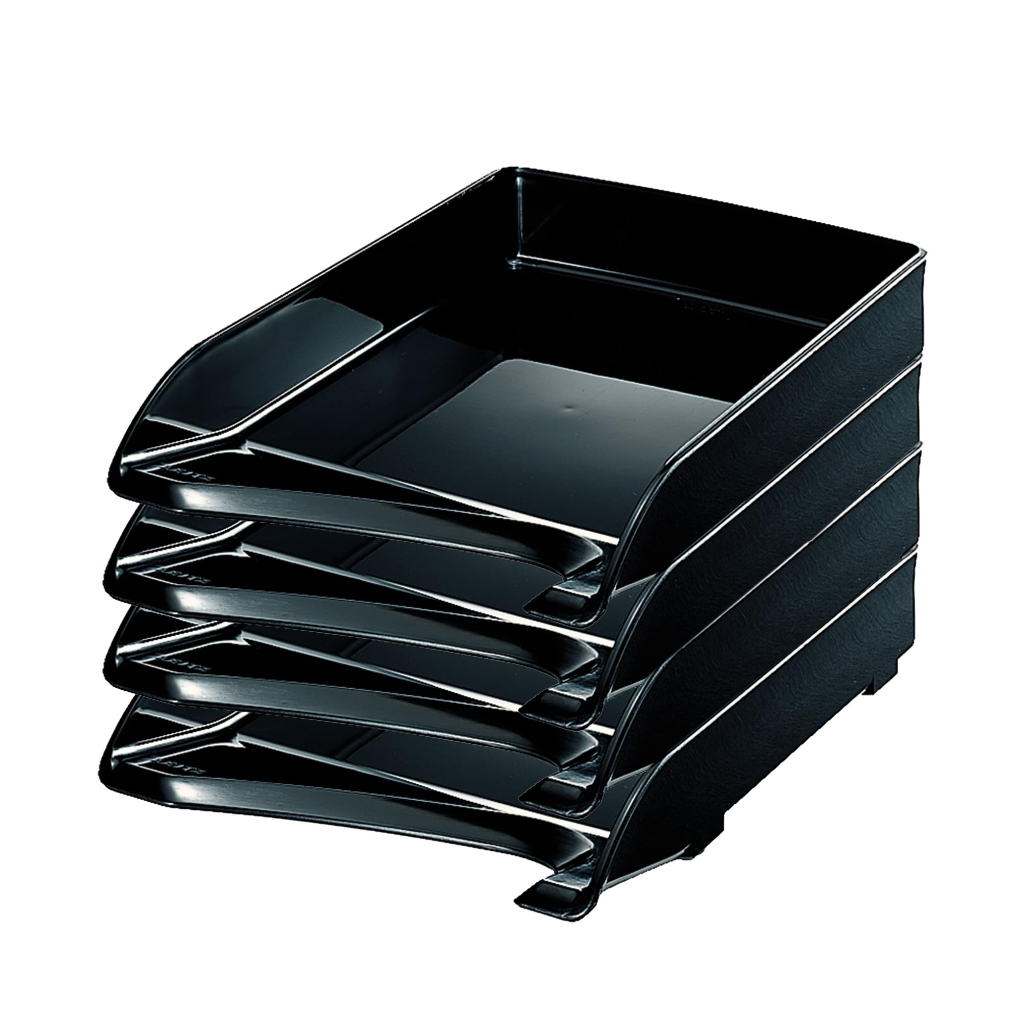 Leitz 52200095 Elegant Letter Tray Set of 4 Black
