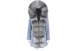 Waterproof Parka Real Fur Coat Winter Jacket Women Natural Fox Fur Collar Hooded Thick Warm Detachable Outerwear-d3h