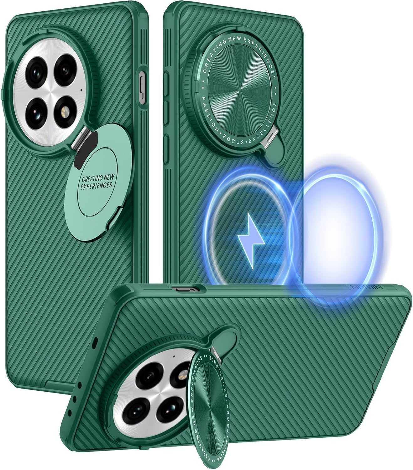 Photo 1 of Nillkin for Oneplus 13 Case Magnetic, [Compatible with Magsafe] Wireless Charging Oneplus 13 Case with Metal Kickstand & Camera Cover, Slim Protective Magsafe Phone Case Cover for One Plus 13, Green