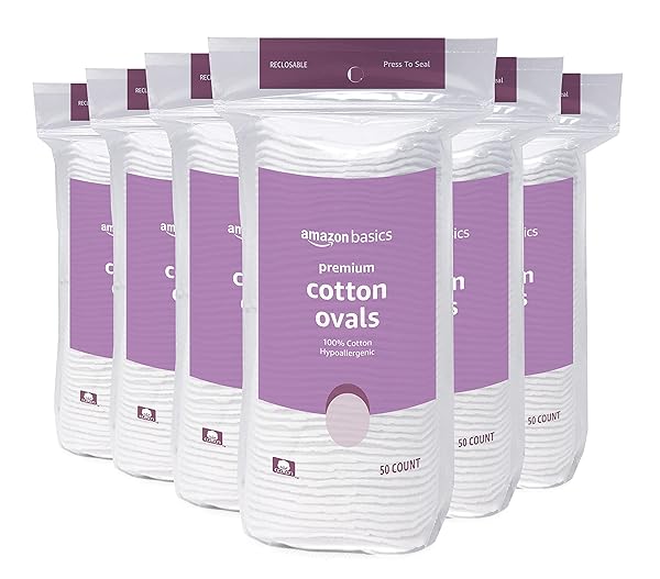 AMAZON BASICS OVAL PREMIUM PADS, 300 COUNT (6 PACKS OF 50) (PREVIOUSLY SOLIMO)