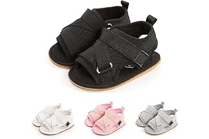 AKINGIO Infant Baby Girls Boys Summer Sandals Premium Unisex Non Slip Rubber Soft Sole Breathable Toddler First Walker Outdoor Beach Shoes